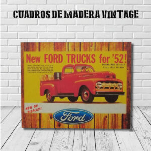 Cuadros de madera Vintage Ford 52 Truck