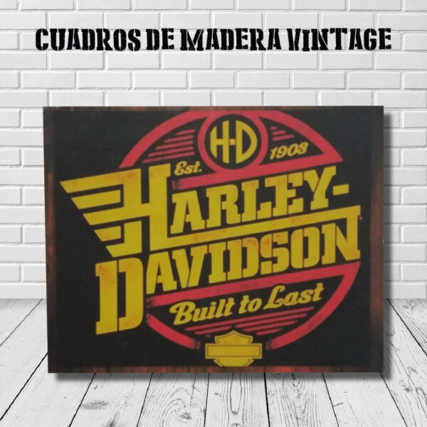 Cuadros de madera Vintage – Harley Davidson